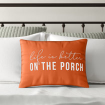 Orange outdoor best sale throw pillows